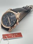 Stylish Black Dial Quartz Watch 30m Waterproof Mineral Glass Surface Material