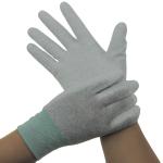 White Cleanroom Antistatic Nylon ESD PU Palm Gloves
