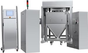 China Auto Lifting Pharmaceutical Mixing Equipment , PLC Control Bin Blender on sale