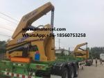 3 Axle Sidelifter Trailer For Loading 20 Feet 40 Feet Container With XCMG Crane