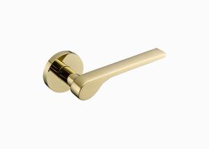 China Modern Brass Door Lock Set Gold Black Silver Interiror Double Wood Door Lever Sets factory
