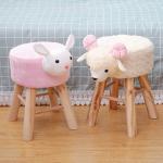 High Quality Modern Style Wooden Stools Cute Animal Shape Small Chair Solid Wood