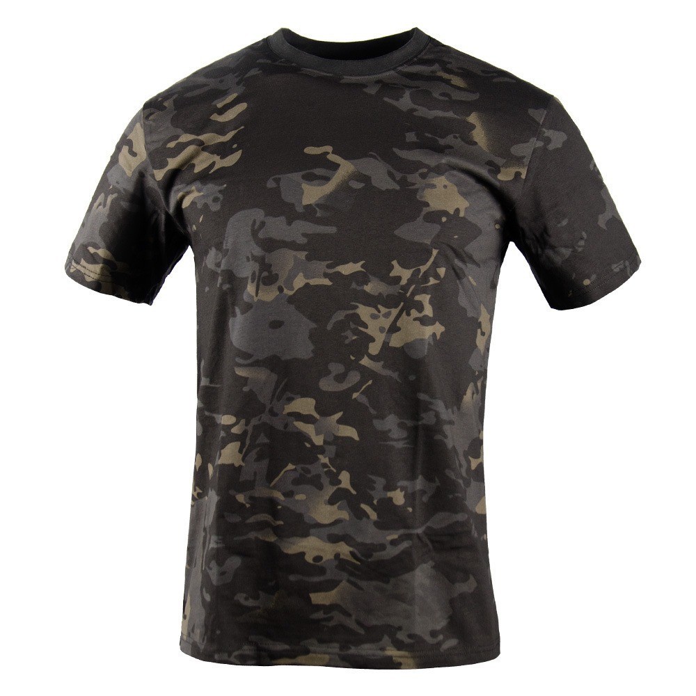 China Xinxin Manufacturer Camouflage Round Neck Pure Cotton Short Sleeves Tactical Training T-shirt
