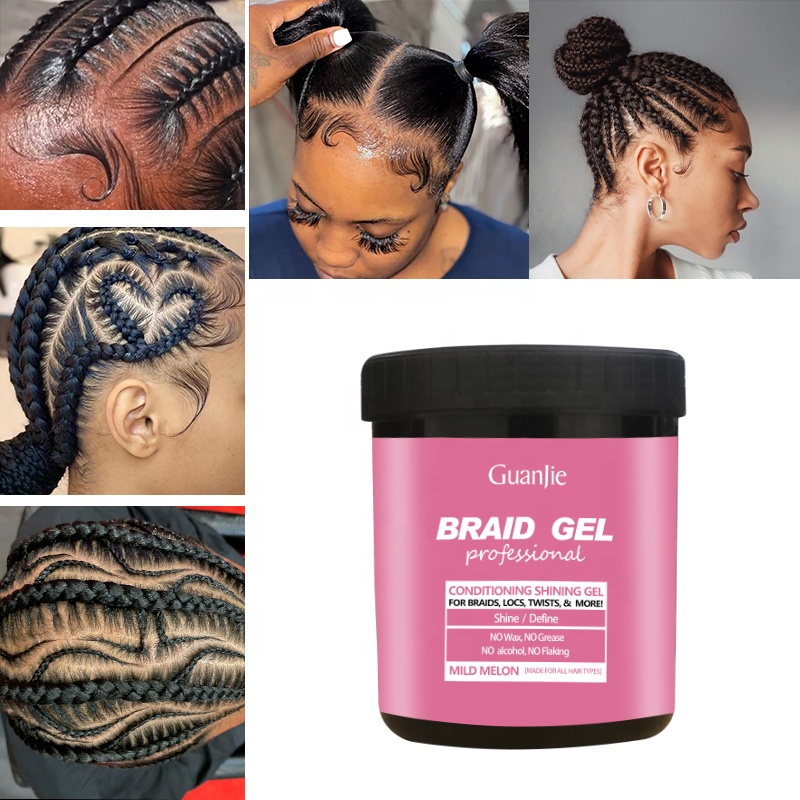 16oz Braid Hair Locking Gel Tames Frizz Edges Extreme Hold for Braids/Locks/Weaves