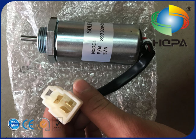 897329-5680 EX40U 4LE1 Engine Stopped Solenoid 12 Volt Excavator Solenoid