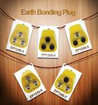 Residential 2x10mm Snap 2M Ohms 250V Earth Grounding Plug