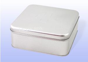 China Christmas Holiday Plain Square Tin Box For Candy Chocolate / Cookie factory