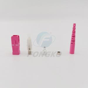 China Sc Upc OM4 Simplex Fiber Optic Connector And Couplers for FTTH FTTX cable factory