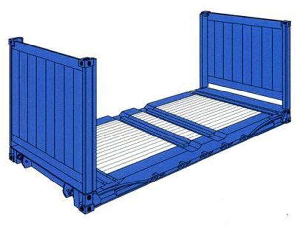 In line with international standards Used Flat Rack Containers 20gp steel dry