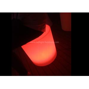 Illuminated Cylinder Lighted Bar Stools Unbreakable With Remote Controller