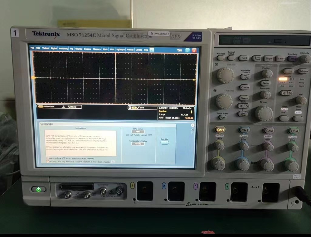 Tektronix MSO71254C Mixed Signal Oscilloscope 4 16 Channel 12.5 GHz 50 GSs MSO70000C Series