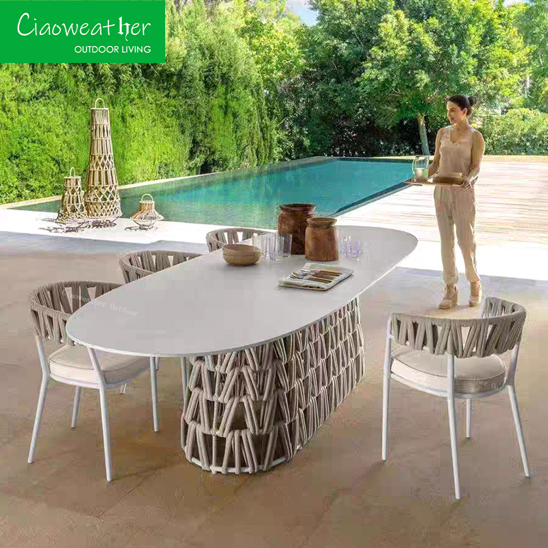 Modern Outdoor Furniture High Load Woven Rattan Dining Chair for Garden Dining Sophistication