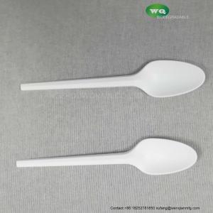 China Eco Friendly Biodegradable 4.7&quot; Ice Cream Spoon 100% All-Natural Utensils natural starch fork spoon knife factory