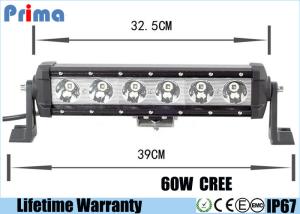 China 15.5 Inch Single Row LED Car Light Bar 60W High Power Sealed Housing PC Lens factory