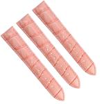 Youth Pink 24mm Leather Watch Strap Bands ROHS Certificate