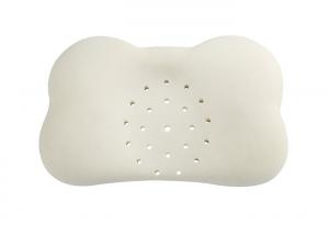 China Organic Durable Baby Sleep Pillow Flat Head Memory Foam Core 150D Density on sale