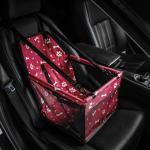 Convenient Pet Car Booster Seat Travel Bag Washable Fabric Folding Design Size