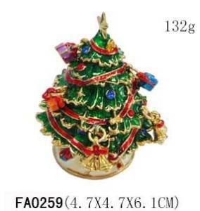 China Christmas Tree And Snowman Collectible Christmas Trinket Boxes factory