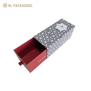 China Luxury Customized Hard Rigid Paper Wine Packaging Box Cardboard Drawer Box With Gold Foil Stamping Magnetic Closure & Velvet Lining - Premium Gift Box For Red/White Wine Sets on sale