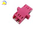 Duplex LC Fiber Optical Adapter MM OM4 Violet FTTB With Flange
