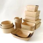 Kingwin Disposable Recycle Food Grade Container Packaging Brown Paper Fast Food
