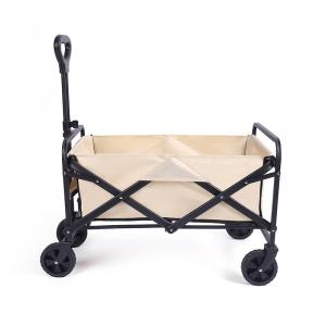 China Steel Frame Folding Wagon Cart Compact Foldable Wagon For Camping Creative Outdoor Wagon factory