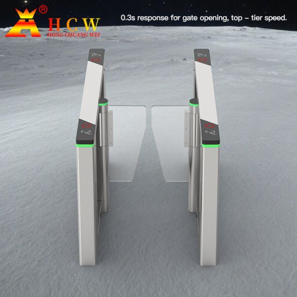 China HCW Swing Barrier Turnstile Automatic Gate with 1600*120*980mm Chassis RS485/RS232 Interface and 130W Servo Motor factory