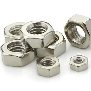 China Grade 4.8 Nickel Plated Thin Jam Nuts , M2-M6 DIN 934 Jam Nuts factory