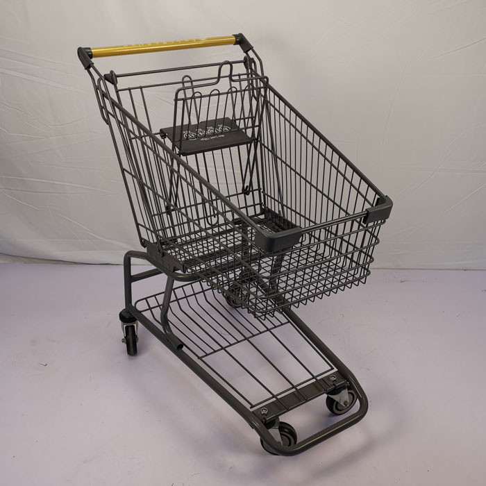 American Gray 60L Small Shopping Trolley Zinc Powder Coating Lightweight