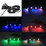 4 Pieces Per Set LED Rock Light 9-32V DC 3*3W Cree Chip With RGB Bluetooth