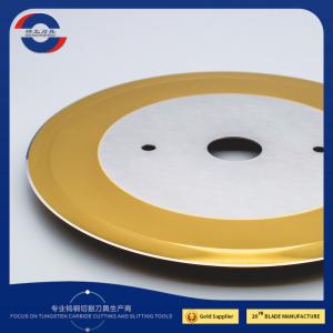 China Golden Coated Circular Slitter Blades Paper Cutting Slitter Machine 90.0-92.5HRA factory