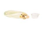 Glass Transparent Perfume Bottle 50ml Yellow Green Round Rose Pattern