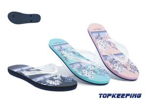 China Summer Women Pink Flip Flop Wedge EVA Thong Flip Flop For Beach factory