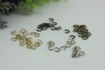 Manufacturing cheap fashion light gold small wire iron round metal buckles 5 mm