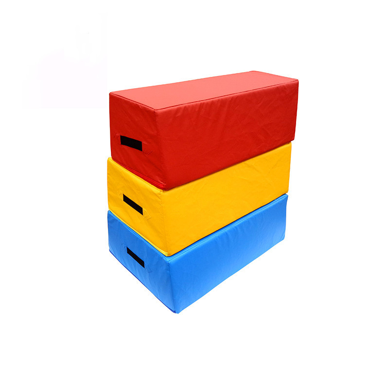 Trapezoid Three Layers Gym Pommel Horse / Soft Play Toys Customized Color
