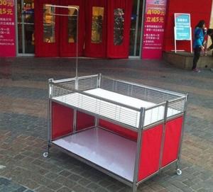 China Collapsible Garment Shop Promotional Desk / Retail Clothes Display Table For Store factory