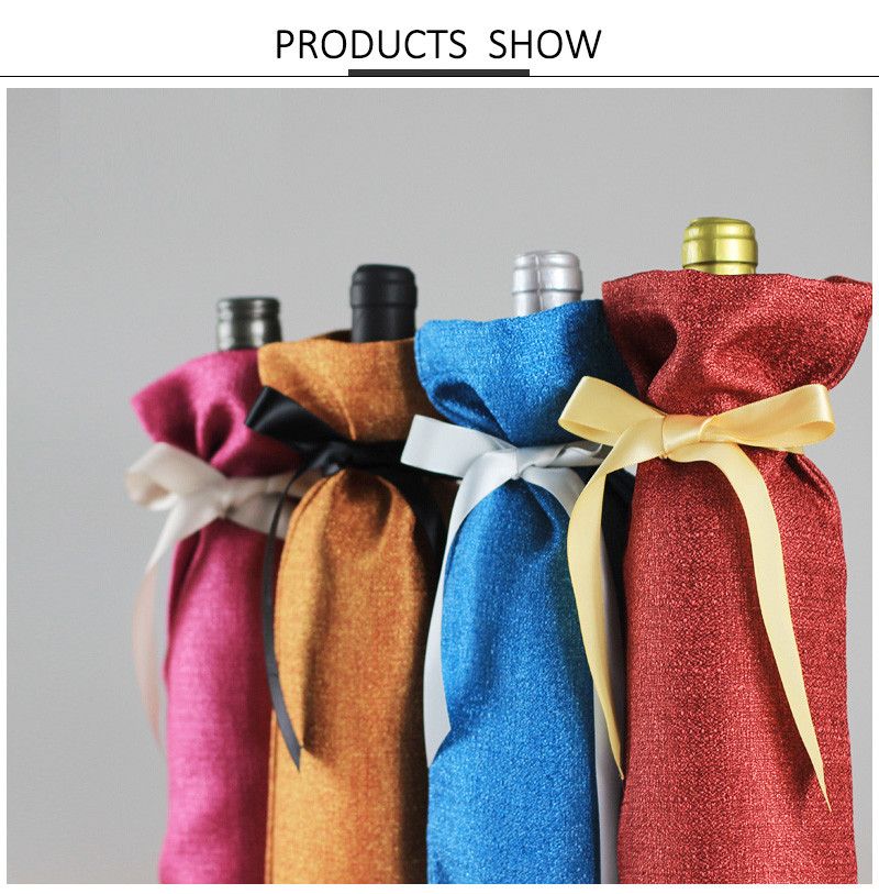 Luxury L14.8*H36CM Cotton Glass Bottle Protective Sleeve