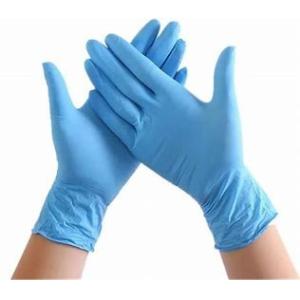 China Disposable Medical Blue Nitrile Food Prep Gloves Powder Free factory