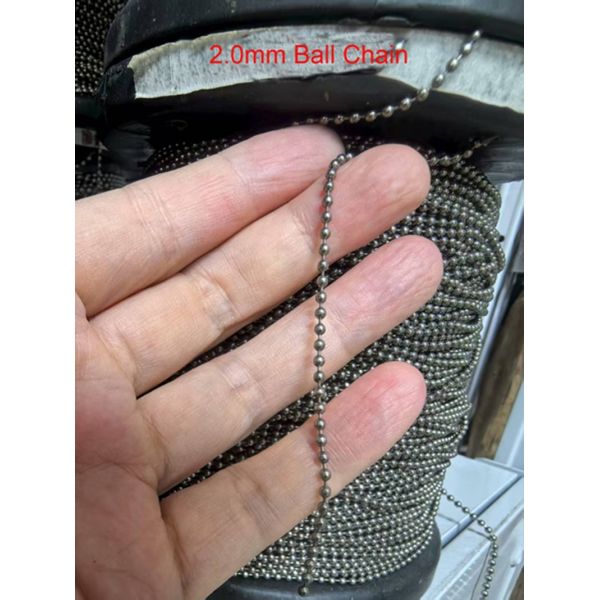 China Best Selling 2.0mm and 2.4mm Ball ChainTitanium Accessories Gentlemen Chain in Stock factory
