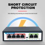 Customized 4 Port Poe Switch 20km 4*10/100Mbps POE Port + 2*10/100Mbps Uplink