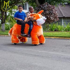 China Hansel amusement park electric walking kids unicorn motorized plush animal factory