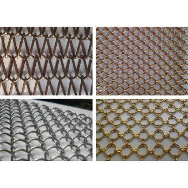 Chainlink Decorative Brass Mesh 3mm Wire Mesh For Decorating