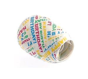 China Happy Birthday 50 Feet Iridescent Printed Curling Ribbon Egg 3 / 16&quot; width factory