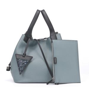 China Lichee Pattern Cowhide Handbags Casual Single Shoulder Bag with Wallets factory