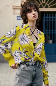 China 100% Silk 20MM China Yellow Rose Women Fashion Dress factory