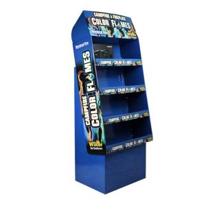 China 180g Spot UV Cardboard Floor Display For Grocery Store factory