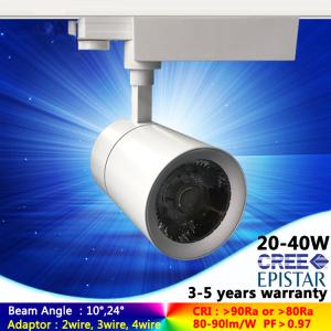 China 2,3,4-circuit 40W 3000K 4000K led track light for musuem/shop/retail focus spot light factory