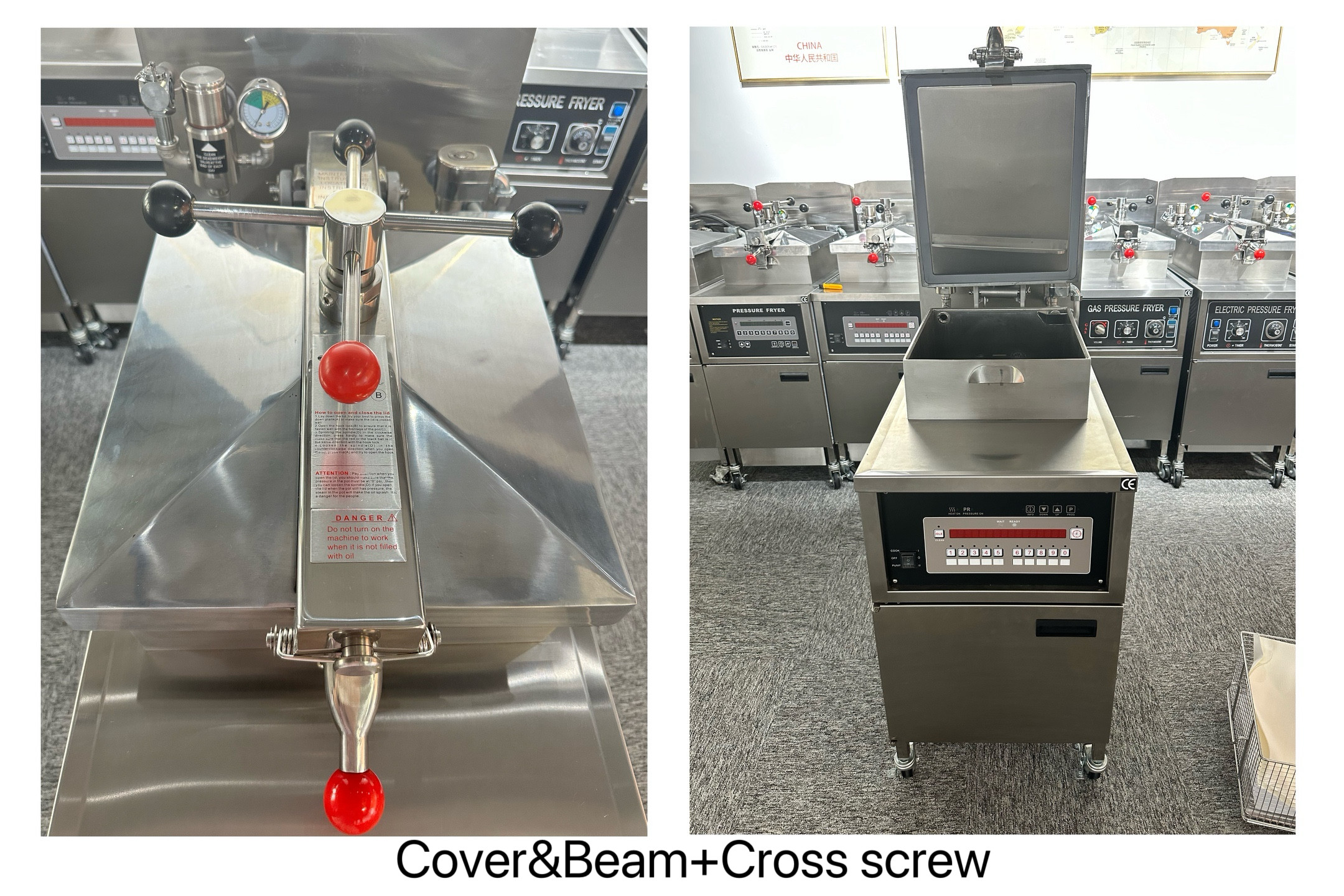 Electric Digital Panel With Auto Oil Filter System Chicken Pressure Fryer