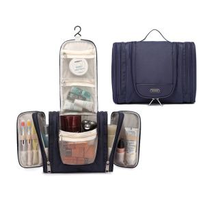 China Girls Double Zipper Polyester Hanging Travel Toiletry Bag factory
