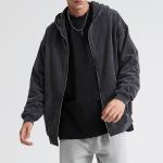 High Neck Zip Up Hoodie Sweatshirt 3d Puff Print Streetwear Men'S Pullover